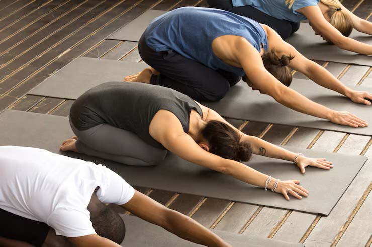 Séance de Hatha Yoga doux, posture de relaxation
